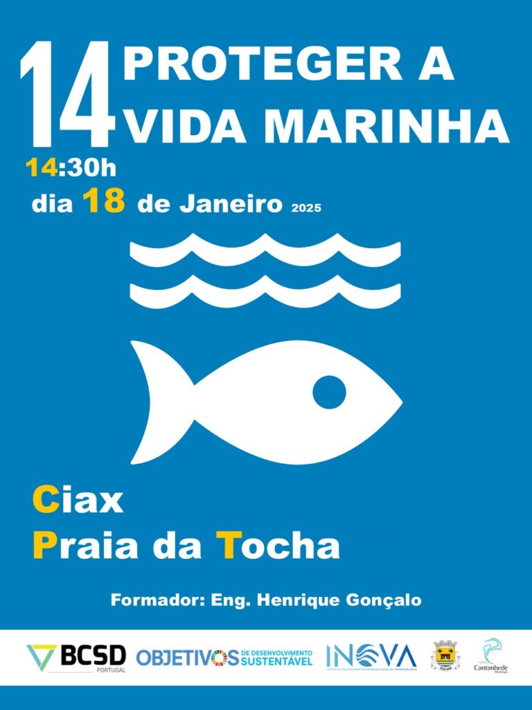 🐟 Conferência - Proteger a vida marinha - Dia 18 de janeiro - Centro de Interpretação de Arte Xávega da Praia da Tocha